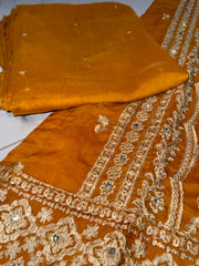 MINA Pakistani Mehndi style suit 3 piece Pakistani embroidered chiffon design S-XI