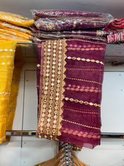 8 Colours MEHNDI MAYOO Dholki stunning fancy net Dupattas