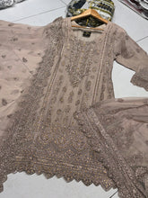 4 Colours SIYAARA Shararah Kameez chiffon embroidered Pakistani design S-XI suits