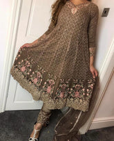 4 Colours ELIANA Fancy Frock suit 3 piece Pakistani embroidered wedding edt S-L Womenswear