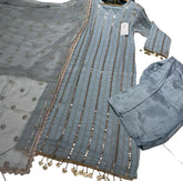 2 Colours XEENA Salwar kameez suit 3 piece Pakistani embroidered chiffon duppatta semi fancy