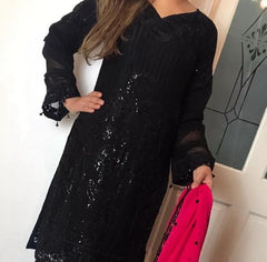 SERENE Chiffon Salwar kameez suit 3 piece Pakistani design fancy contrasting duppatta wedding edt S-XL Womenswear