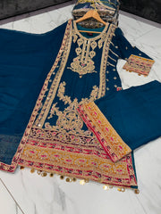 MEHNDI RASME - 4 Colours Pakistani fancy
Plazzo Kameez chiffon suit s-xl