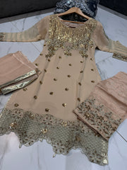 4 Colours VIVIAN salwar kameez suit 3 piece
Pakistani Chiffon embroidered Dupatta sequins S-XL