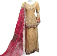 RANGEEN HEAVY Skirt & top Fancy Mehndi & wedding edt embroidered Pakistani design S-XI