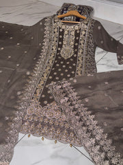 4 Colours SHARIKA Shararah Kameez chiffon embroidered Pakistani design S-XI suits Elegant