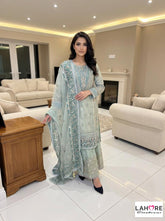 Wedding Edition 26 SAJNI 3440 - Mint - 2026 Wedding edition Heavy chiffon embroidered Pakistani designer Palazzo suit S-XI suits