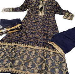 2 Colours GHAZAL salwar kameez suit 3 piece Pakistani linen embroidered Dupatta tassels S-XL