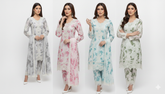 4 Colours EID 26 SIHAM FLORAL Plazzo Kameez chiffon embroidered Pakistani design S-XI suits