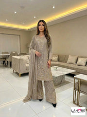 5 Colours ROYA Plazzo Kameez chiffon embroidered Pakistani design S-XI suits