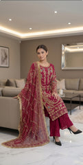 Wedding Edition 26 SAJNI - HEER - 3 Colours 2026 Wedding edition Heavy chiffon embroidered Pakistani designer Sharara suit S-XI suits (3394)