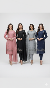 4 Colours INAYA Eid 26 Linen salwar Kameez embroidered Pakistani design S-XI suits