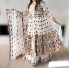 3 Colours KARMA MEHNDI Style Heavy Jacket Gown suit 3 piece Pakistani wedding edition S-L Womenswear