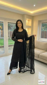 4 Colours PERSIA EID 26 Womenswear Elegant Plazzo Kameez chiffon embroidered Pakistani design S-XI suits