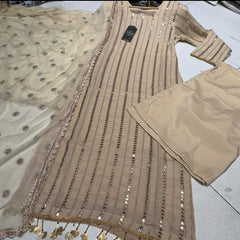 2 Colours XEENA Salwar kameez suit 3 piece Pakistani embroidered chiffon duppatta semi fancy