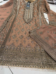 ADDICTION 2 Colours Shararah Kameez 3 piece Pakistani embroidered stonework S-XL