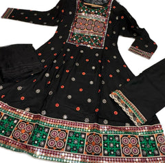 4 Colours HIBA dress suit 3 piece Pakistani linen embroidered Dupatta sequins S-XL