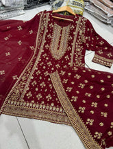 6 Colours ADDICTION 6 Shararah Kameez 3 piece Pakistani embroidered stonework S-XL