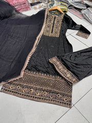 5 Colours RUYAH Winter Korean velvet design salwar kameez 3 piece Pakistani dupatta S-XXL