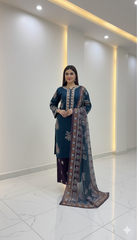 4 Colours ASIYAH EID 26 Linen Plazzo Kameez embroidered Pakistani design S-XI suits