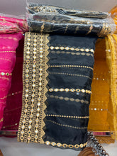 8 Colours MEHNDI MAYOO Dholki stunning fancy net Dupattas