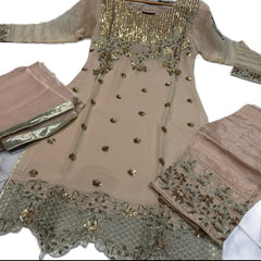 4 Colours VIVIAN salwar kameez suit 3 piece
Pakistani Chiffon embroidered Dupatta sequins S-XL