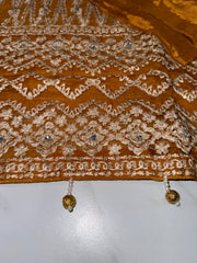 MINA Pakistani Mehndi style suit 3 piece Pakistani embroidered chiffon design S-XI