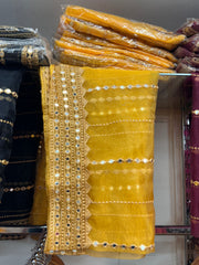 8 Colours MEHNDI MAYOO Dholki stunning fancy net Dupattas