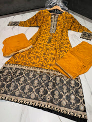 2 Colours GHAZAL salwar kameez suit 3 piece Pakistani linen embroidered Dupatta tassels S-XL