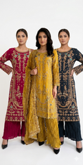 Wedding Edition 26 SAJNI - HEER - 3 Colours 2026 Wedding edition Heavy chiffon embroidered Pakistani designer Sharara suit S-XI suits (3394)
