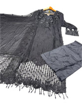 3 Colours HUDA salwar kameez dress 3 piece Pakistani chiffon embroidered wedding edt S-XL