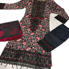 GULNAZ linen casual Salwar kameez suit 3 piece Pakistani design fancy embroidered duppatta S-Xl