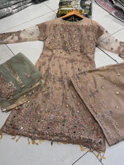 SELENA Shararah Kameez embroidery and embellishments Pakistani design S-XI suits
