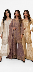 Wedding Edition 26 SAJNI - 3462 - 3 Colours 2026 Wedding edition Heavy chiffon embroidered Pakistani designer Palazzo suit S-XI suits