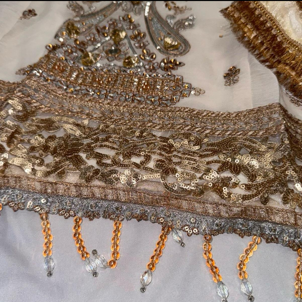 URSULA wedding Edt salwar kameez suit 3 piece Pakistani chiffon embroidered duppatta wedding edition
