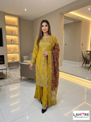 Wedding Edition 26 SAJNI - NISA - 3 Colours 2026 Wedding edition Heavy chiffon embroidered Pakistani designer Sharara suit S-XI suits (3394)