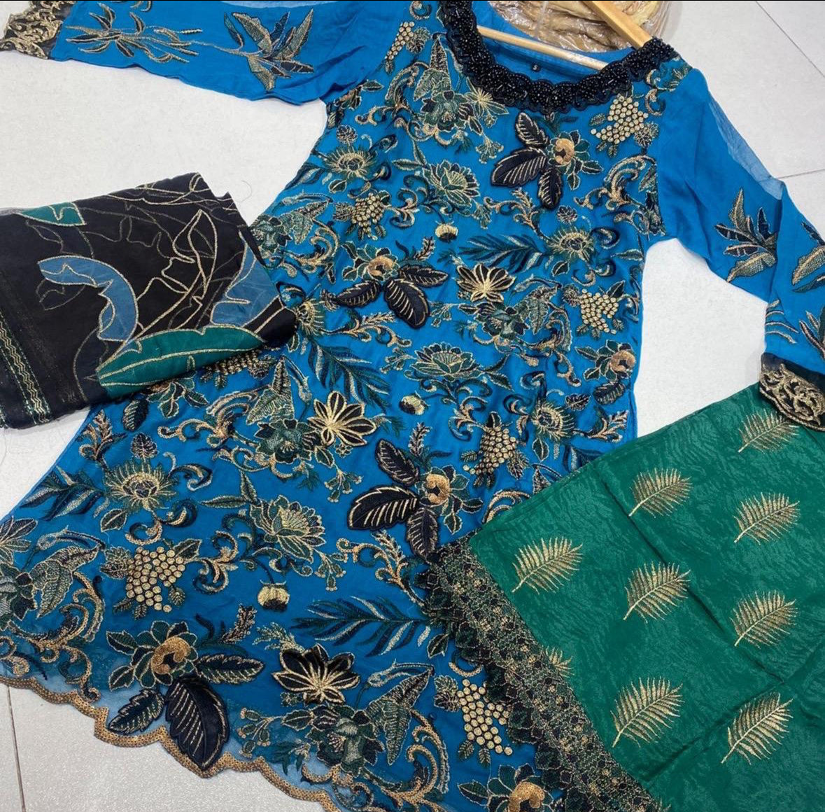 ENIGMA 3D Plazzo Kameez design embroidered Pakistani suit design S-XI