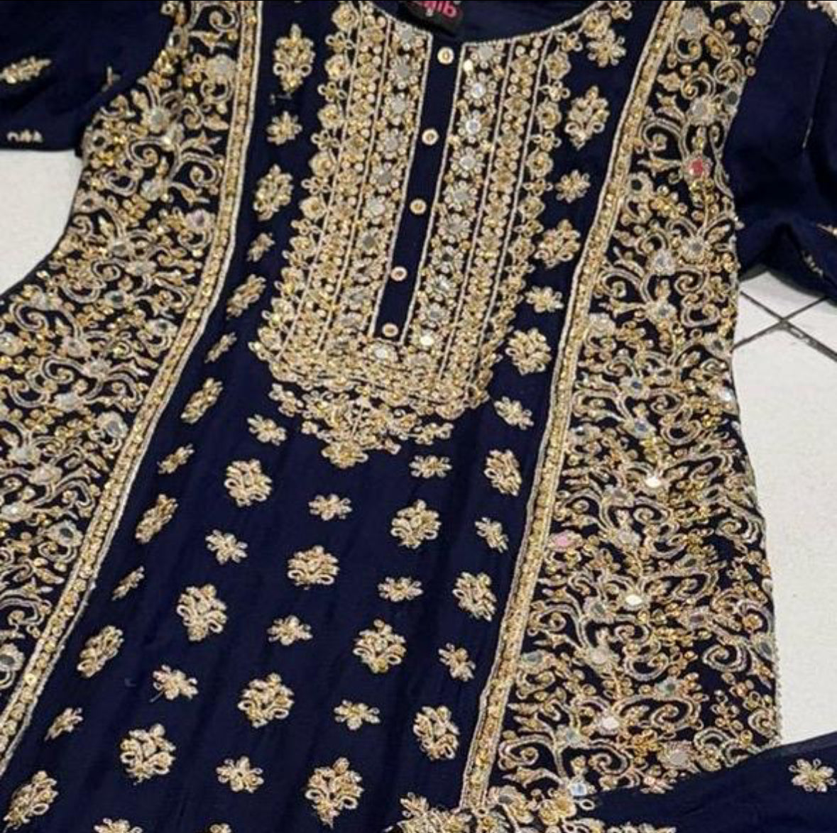 5 Colours AREEBA Plazzo Kameez chiffon embroidered design S-XI suits