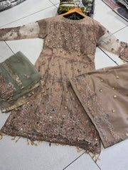 SELENA Shararah Kameez embroidery and embellishments Pakistani design S-XI suits