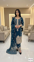 4 Colours EID 26 KYRA Plazzo Kameez chiffon embroidered Pakistani design S-XI suits