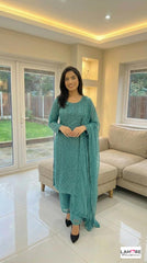 4 Colours PERSIA EID 26  Womenswear Elegant Plazzo Kameez chiffon embroidered Pakistani design S-XI suits