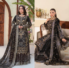 Wedding Edition 26 - SAJNI - MAYA - 7 Colours 2026 Wedding edition Heavy chiffon embroidered Pakistani designer Sharara suit S-XI suits (3403)