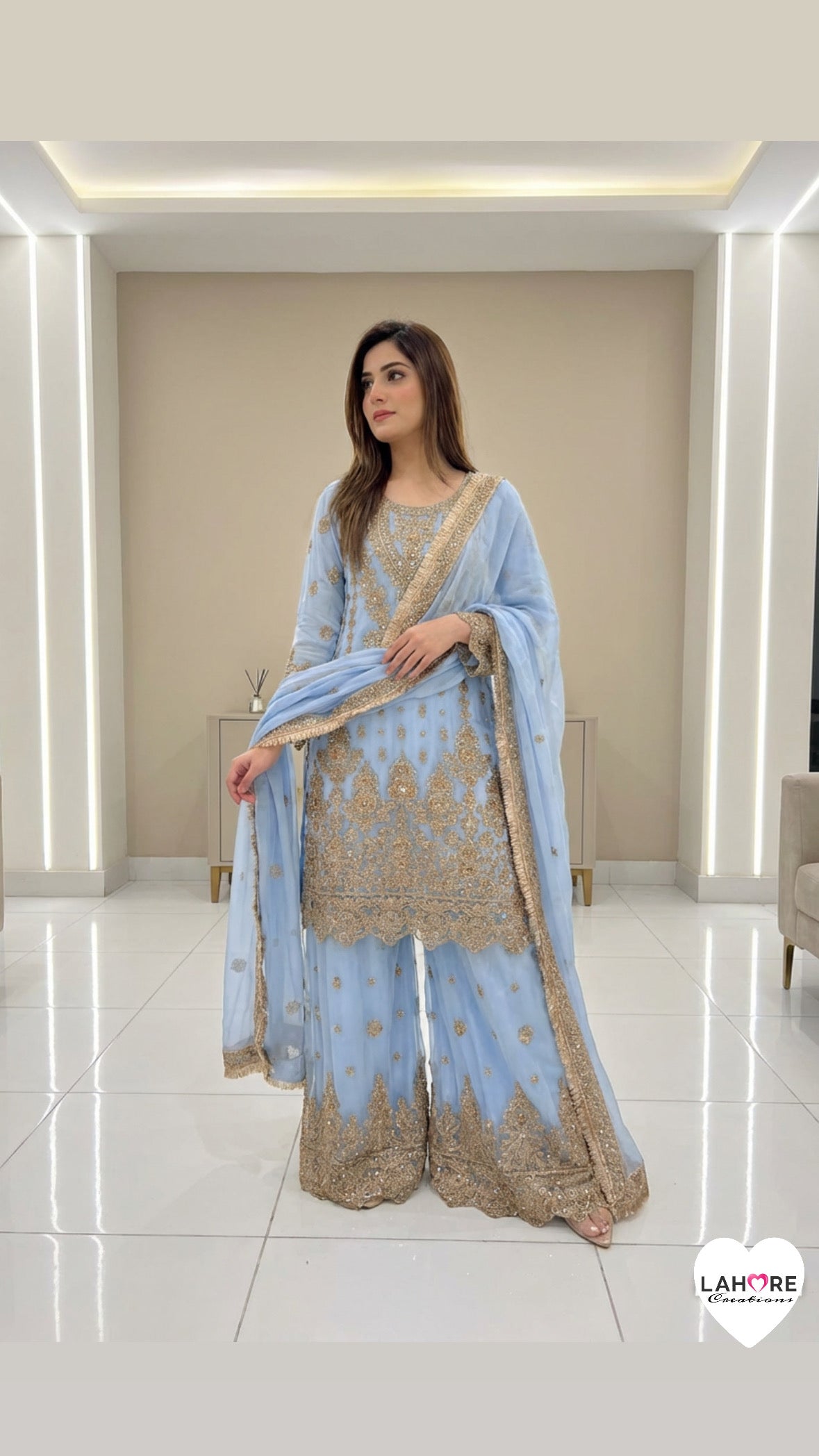 6 Colours BEKHUD Plazzo Kameez chiffon embroidered Pakistani design S-XI suits
