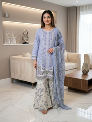4 Colours ELLE Eid 26 new trending Sharara trousers embroidered kameez eid release on linen Pakistani Indian fashion