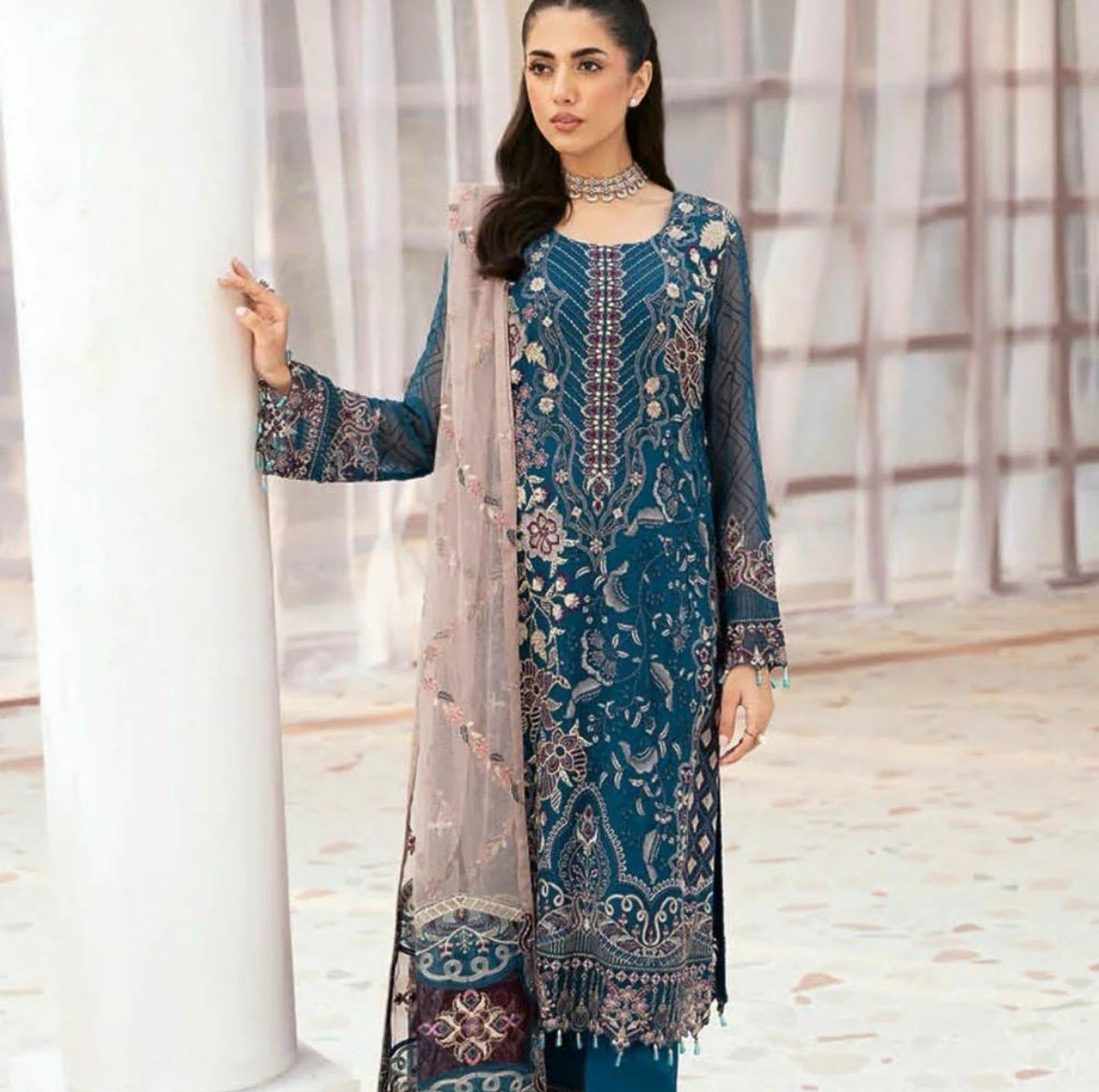 F-2602 - Readymade - Ramsha Chiffon Collection Vol 26 2024