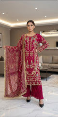 Wedding Edition 26 SAJNI - HEER - 3 Colours 2026 Wedding edition Heavy chiffon embroidered Pakistani designer Sharara suit S-XI suits (3394)