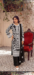 NAIRA - 4 Colours white embroidered salwar kameez suit 3 piece Pakistani embroidered chiffon Dupatta S-XL