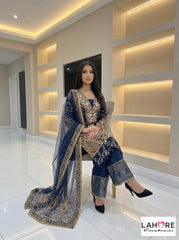 Wedding Edition 26 SAJNI 337 - Black - 2026 Wedding edition Heavy chiffon embroidered Pakistani designer Palazzo kameez suit S-XI suits
