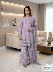 4 Colours ELLE Eid 26 new trending Sharara trousers embroidered kameez eid release on linen Pakistani Indian fashion