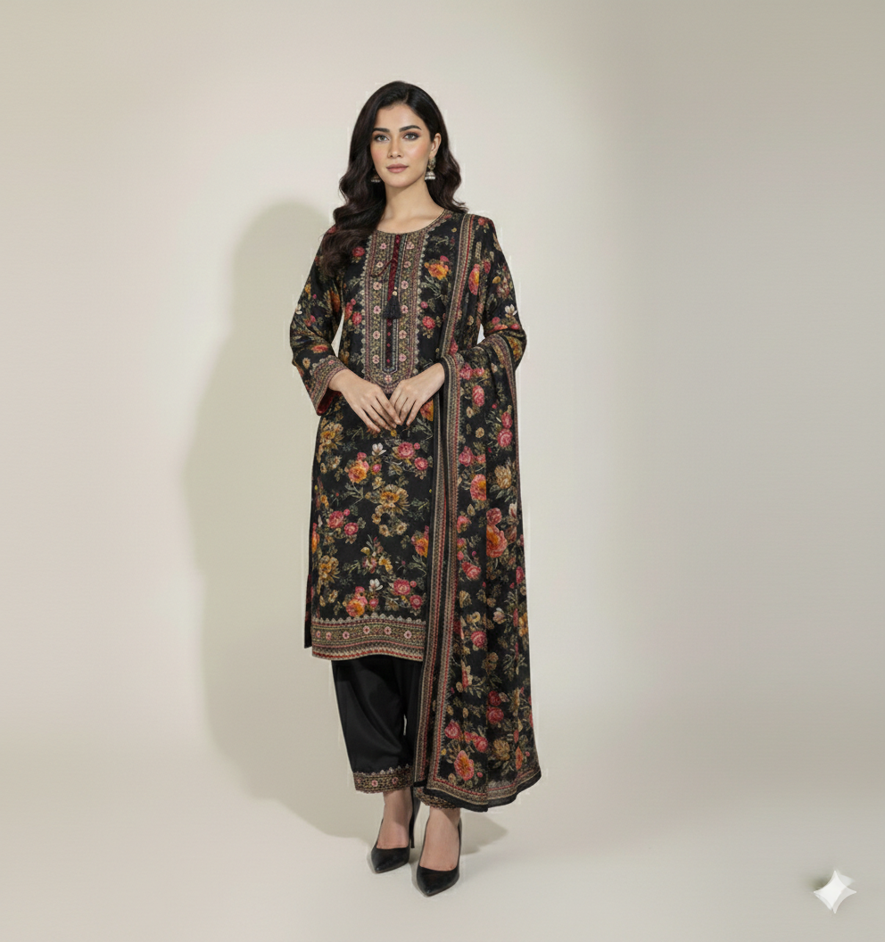 4 Colours EID 26 HANIYA Floral Eid 26 salwar kameez embroidered Pakistani design S-XI suits Womenswear Elegant